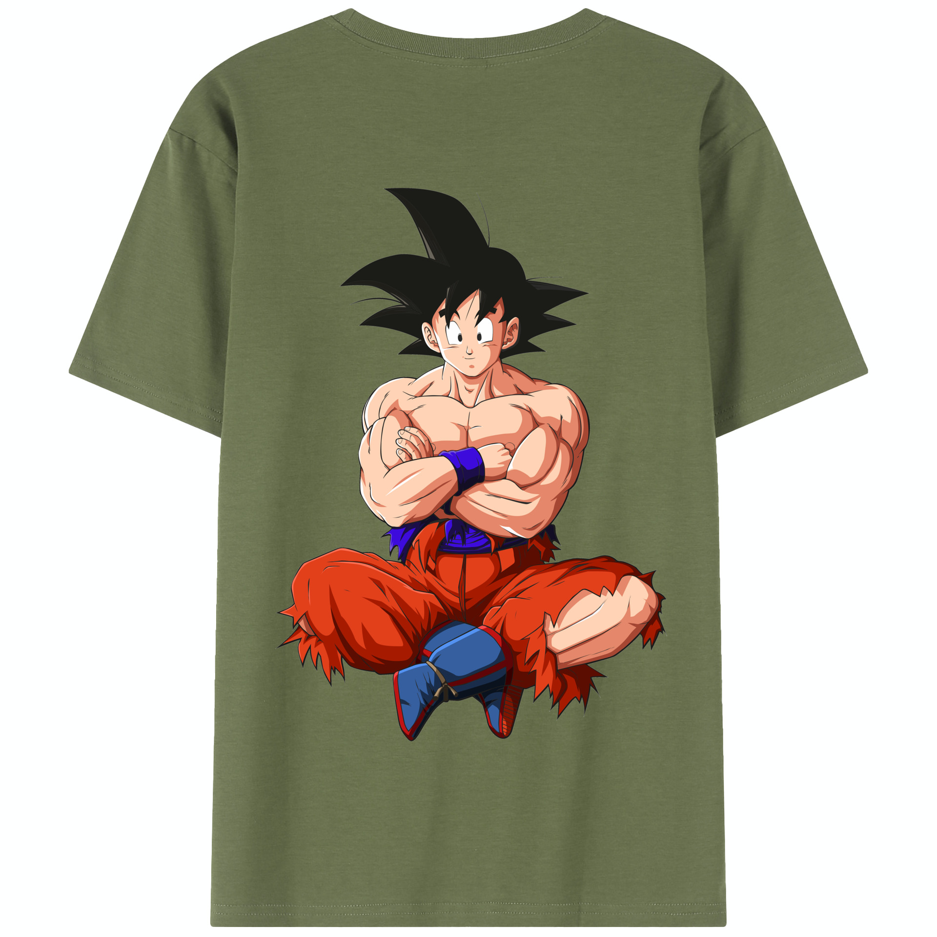 （画像用） ドラゴンボール 孫悟空（そん ごくう）Son Goku カカロット DRAGON BALL Kakarotto 綿100％半袖Tシャツ（背面プリント）